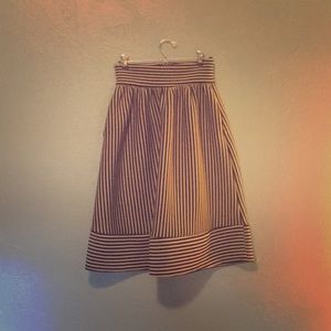 Midi striped skirt